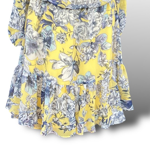 Tommy Hilfiger Yellow and Blue Humming Bird Floral Dress - Picture 7 of 9
